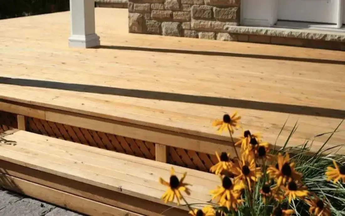 Small wood deck and steps Hickory NC