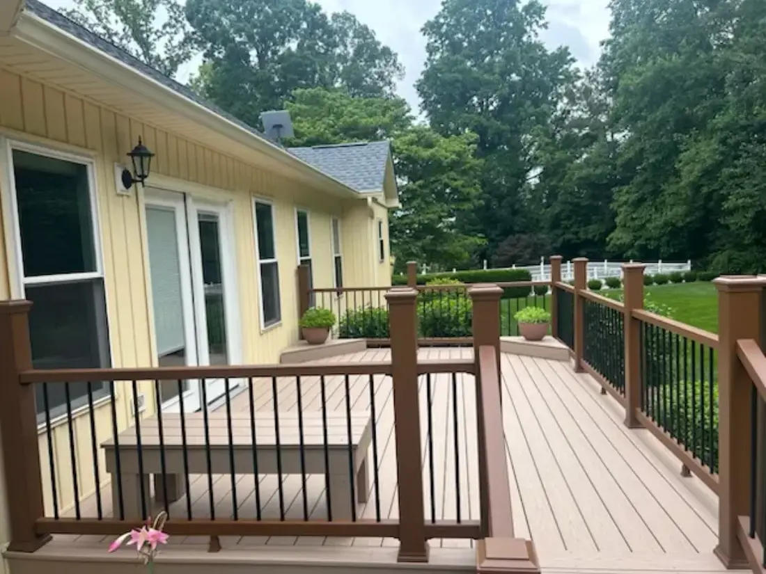 Custom backyard deck build Hickory NC