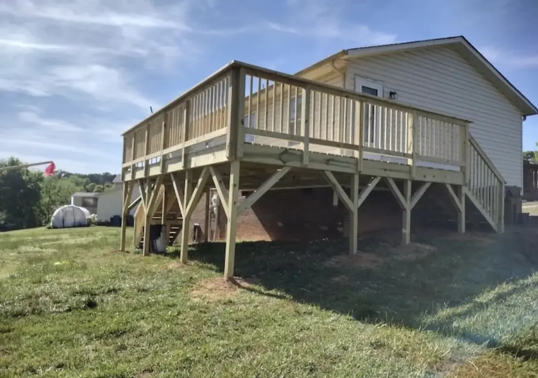 New wood deck Conover NC by Deck Unique